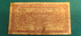 BELGIO 5 FRANCS 1943 - 5 Francos-1 Belga