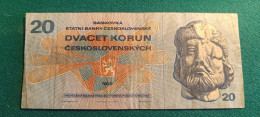 CECOSLOVACCHIA 20 KORUN 1970 - Tchécoslovaquie