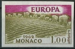 Europa CEPT 1962 Monaco Y&T N°573a - Michel N°697U *** - 1f EUROPA - Non Dentelé - 1962