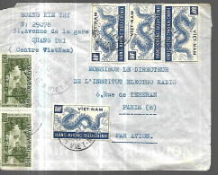 VIETNAM   Lettre Par Avion 09  10 1952 Du   QUANG  TRI    Pour PARIS - Viêt-Nam