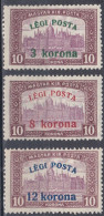 Hongrie Poste Aérienne 1920 N° 3-5   MH *  (J21) - Neufs