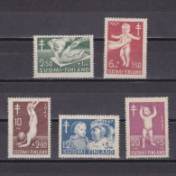 FINLAND 1947, Sc# B82-B86, Semi-Postal, Medical Examinations Of Infants, MH - Unused Stamps