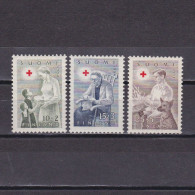 FINLAND 1954, Sc# B123-B125, Semi-Postal, Red Cross,  MH - Unused Stamps