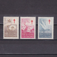 FINLAND 1954, Sc# B126-B128, Semi-Postal, Insects,  MH - Nuevos