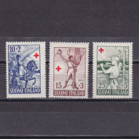 FINLAND 1955, Sc# B132-B134, Semi-Postal, Red Cross, MH - Ungebraucht