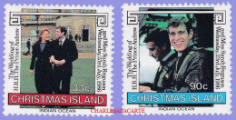 CHRISTMAS ISLAND 1986  ROYAL WEDDING  SG 220-221  U.M. - Christmas Island