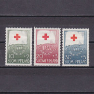 FINLAND 1957, Sc# B145-B147, Semi-Postal, Red Cross, MH - Unused Stamps