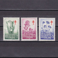 FINLAND 1958, Sc# B148-B150, Semi-Postal, Flowers, MH - Neufs