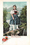 FOLKLORE - Costume - Bern Guggisberg - Femme En Costume Traditionnel - Colorisé - Carte Postale Ancienne - Costumes