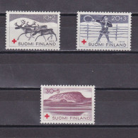 FINLAND 1961, Sc# B157-B159, Semi-Postal, Animals, Landscape, MH - Neufs