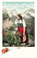 FOLKLORE - Suisse - Costume - Bern - Femme En Costume Traditionnel - Colorisé - Carte Postale Ancienne - Costumi