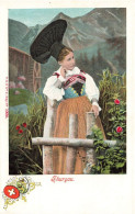 FOLKLORE - Suisse - Costume - Thurgau - Femme En Costume Traditionnel - Colorisé - Carte Postale Ancienne - Vestuarios