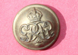 BOUTON UNIFORME MILITAIRE ANGLAIS INITIALE, GRRG, ROYAL ARMY SERVICE CORPS, 19mm / BUTTON ENGLAND MILITARIA (2203.376) - Botones