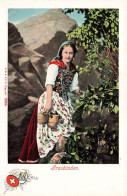 FOLKLORE - Suisse - Costume - Graubünden - Couple En Costume Traditionnel - Colorisé - Carte Postale Ancienne - Costumes