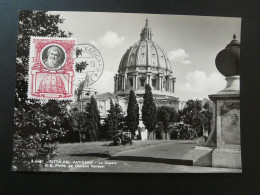 Carte Maximum Card La Cupola Cathedrale St-Pierre Vatican 1957 - Cartas Máxima