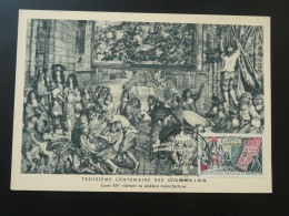 Delcampe - Carte Maximum Card Tapisserie Des Gobelins Tapestry Roi Louis XIV 1962 - Textile