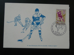 Carte Maximum Card Hockey Sur Glace Ice Hockey Jeux Olympiques Grenoble Olympic Games 1968 - Hockey (Ice)