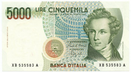 5000 LIRE B. D'ITALIA VINCENZO BELLINI SERIE SOSTITUTIVA XB 12/11/1993 FDS-/FDS - Andere & Zonder Classificatie