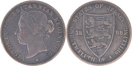 Jersey - 1888 - 1/12 Twelfth Of A Shilling - Reine Victoria - 14-163 - Jersey