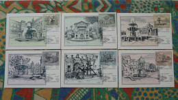 Architecture Fontaines Fountains Série De 6 Cartes Maximum Set Of 6 Cards Vatican 1975 - Maximumkarten (MC)