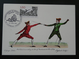 Carte Maximum Card Championnats Du Monde Escrime Fencing World Cup 63 Clermont Ferrand 1981 - Fencing