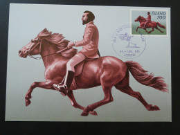 Carte Maximum Card Cheval Horse Iceland Expo Belgica 1982 - Tarjetas – Máxima