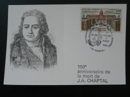 Carte Commemorative Card Chimie Chemistry Jean-Antoine Chaptal Mende 48 Lozere 1982 - Chimie