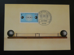 Carte Maximum Card Electromagnetisme Oscillateur Heinrich Hertz Allemagne Germany 1983 - Physik