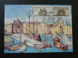 Carte Maximum Card Bateau Ship Concord Joint Issue Germany USA 1983 - Cartes-Maximum (CM)