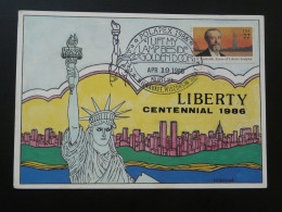 Carte Maximum Card Statue De La Liberté Statue Of Liberty Centennial Milwaukee Polapex 19/04/1986 - Cartas Máxima