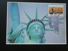 Carte Maximum Card Statue De La Liberté Statue Of Liberty Centennial Gasden 1986 - Cartes-Maximum (CM)