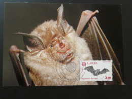Carte Maximum Card Chauve-souris Bat Europa Paris 1986 - Fledermäuse