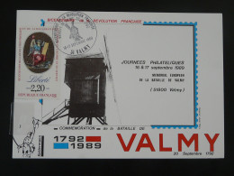 Carte Commemorative Card Bicentenaire Révolution Française Moulin De Valmy Windmill 51 Marne 1989 - Rivoluzione Francese