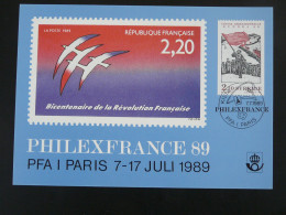 Carte Maximum Card Philexfrance 1989 Suede Sweden - Maximumkarten (MC)