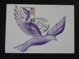 Carte Maximum Card Pigeon Voyageur Allemagne Germany 1990 - Duiven En Duifachtigen