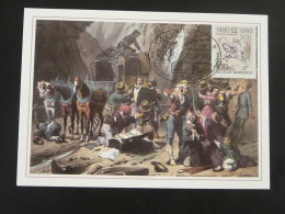 Carte Maximum Card Histoire Postale 500 Jahre Post Diligence Cheval Horse Kiel Allemagne Germany 1990 - Diligences