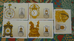 Série De 5 Set Of 5 Carte Maximum Card Horlogerie Horology Allemagne Germany 1992  - Clocks
