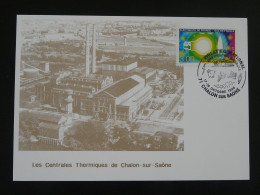 Carte Maximum Card Centrale Thermique électricité Electricity Chalon Sur Saone 71 Saone Et Loire 1998 - Electricidad