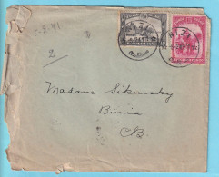 L Fatiguée CONGO BELGE Obl NIZI 5 II 1941 Vers BUNIA  (arrivée Au Dos)  Courrier Intérieur Pas Courant  - Briefe U. Dokumente