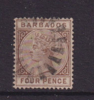 BARBADOS  - 1892-96 Queen Victoria 4d Used As Scan (a) - Barbados (...-1966)