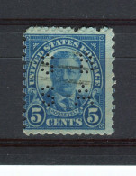 ETATS-UNIS - Y&T N° 232° - Perfin - Perforé - Th. Roosevelt - Perforados