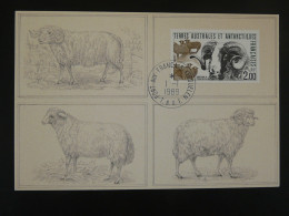 Carte Maximum Card Mouton De Kerguelen Sheep TAAF 1989 - Antarctic Wildlife