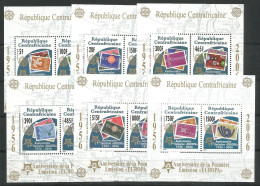 République Centrafricaine CAR Central African Republic Série Complète Des 6 Blocs Dentelés MNH / ** Europa 1956-2006 - 2006