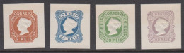 1853. PORTUGAL. Maria II Complete Set With 5, 25, 50 And 100 REIS Imperforated Reprints ... (Michel 1-4 ND D) - JF539211 - Nuevos