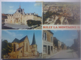 Rilly La Montagne (Marne) - Hôtel De Ville Vue Généralz Aérienne Eglise Grande Rue - Cim Combier Macon - Rilly-la-Montagne