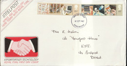 Great Britain   .   1982   .  "Information Technology"   .   First Day Cover - 2 Stamps - 1981-1990 Em. Décimales