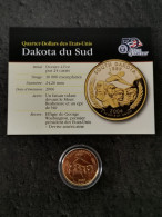 QUARTER DOLLAR 2006 P DAKOTA DU SUD / CUPRONICKEL DORURE OR 24 CARATS / USA - 1999-2009: State Quarters