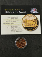 QUARTER DOLLAR 2006 D DAKOTA DU NORD / CUPRONICKEL DORURE OR 24 CARATS / USA - 1999-2009: State Quarters