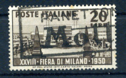 1950 Repubblica Italia SET USATO 28° Fiera Di Milano - 1946-60: Usati