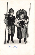 FOLKLORE - Costume - Suisse - Carte Postale Ancienne - Kostums